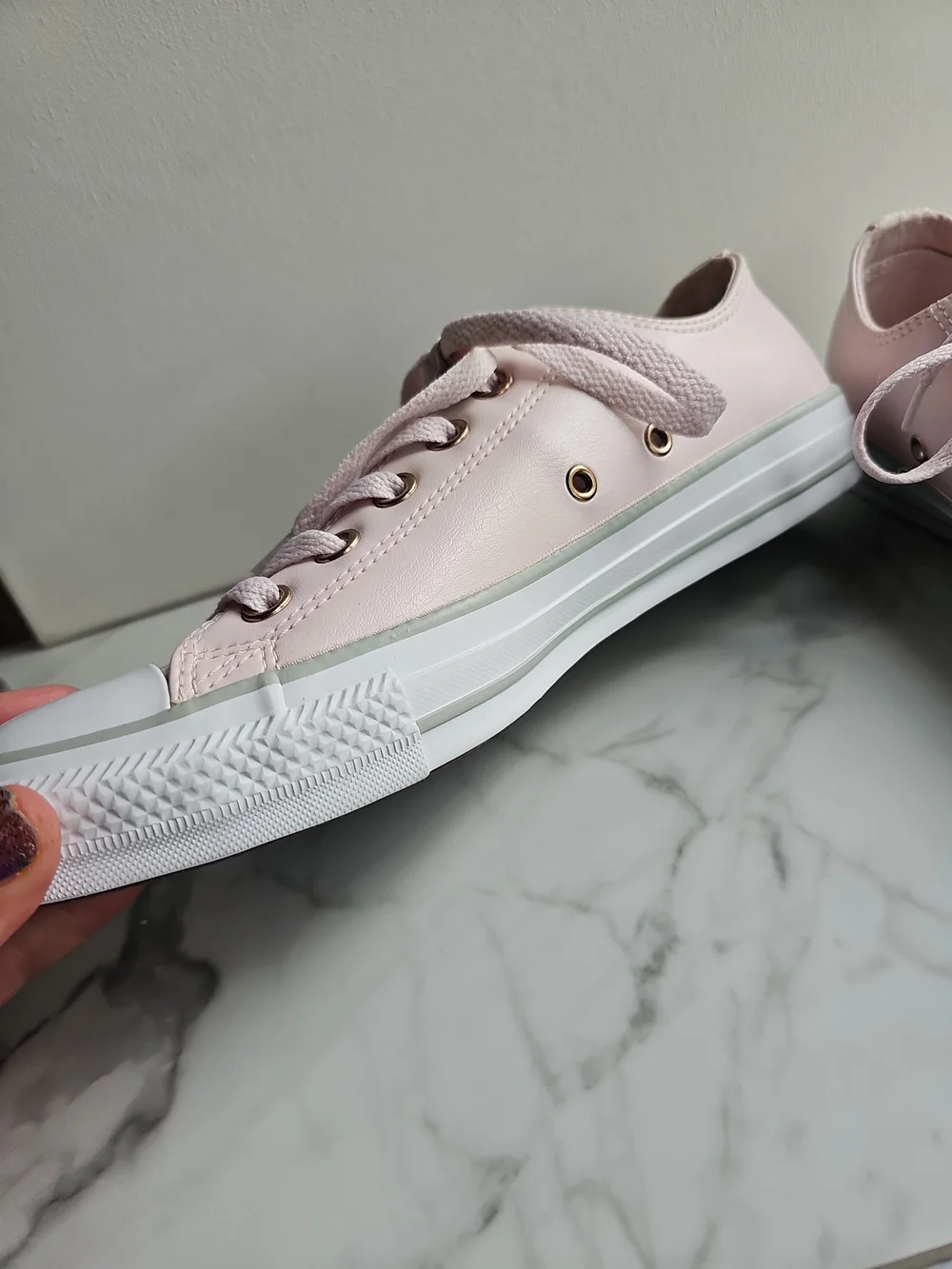 Women's Low-Top Pastel Pink Canvas Sneakers - Picture 2 of 7